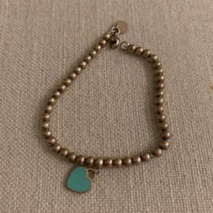 Tiffany& Co Mini Heart Bead Bracelet